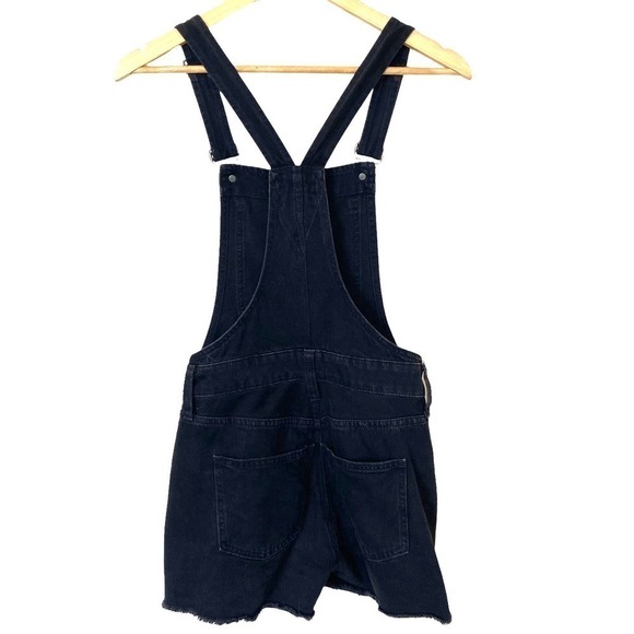 Madewell Adirondack Denim Short Overalls in Washed Black, Size XX-Small - Picture 4 of 12